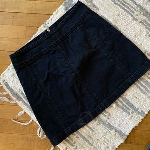 Free People Denim Mini Skirt - Black (2016)  Sz 6